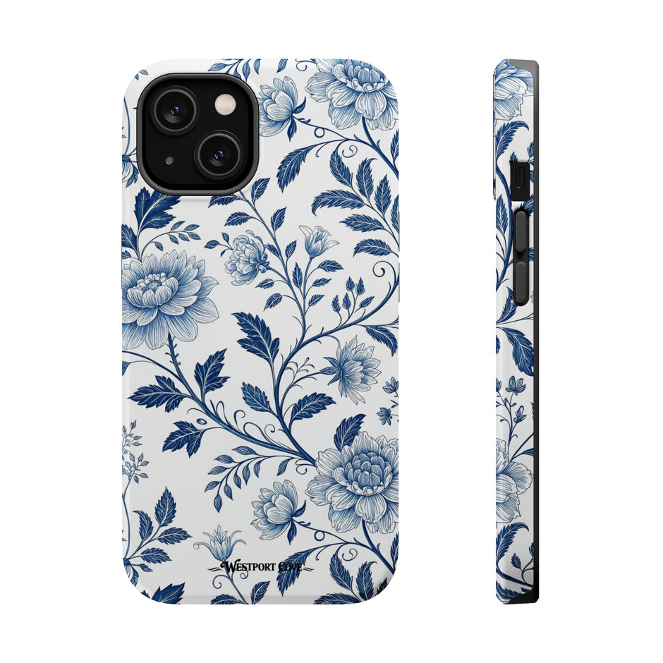 Floral Blue Porcelain - Extreme MagSafe Phone Case - Westport Cove