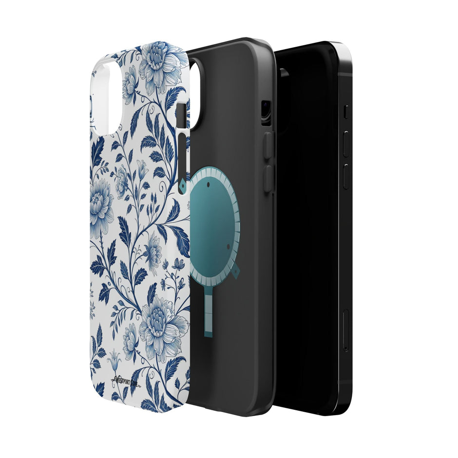 Floral Blue Porcelain - Extreme MagSafe Phone Case - Westport Cove