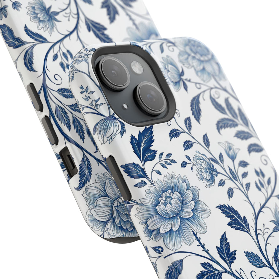 Floral Blue Porcelain - Extreme MagSafe Phone Case - Westport Cove