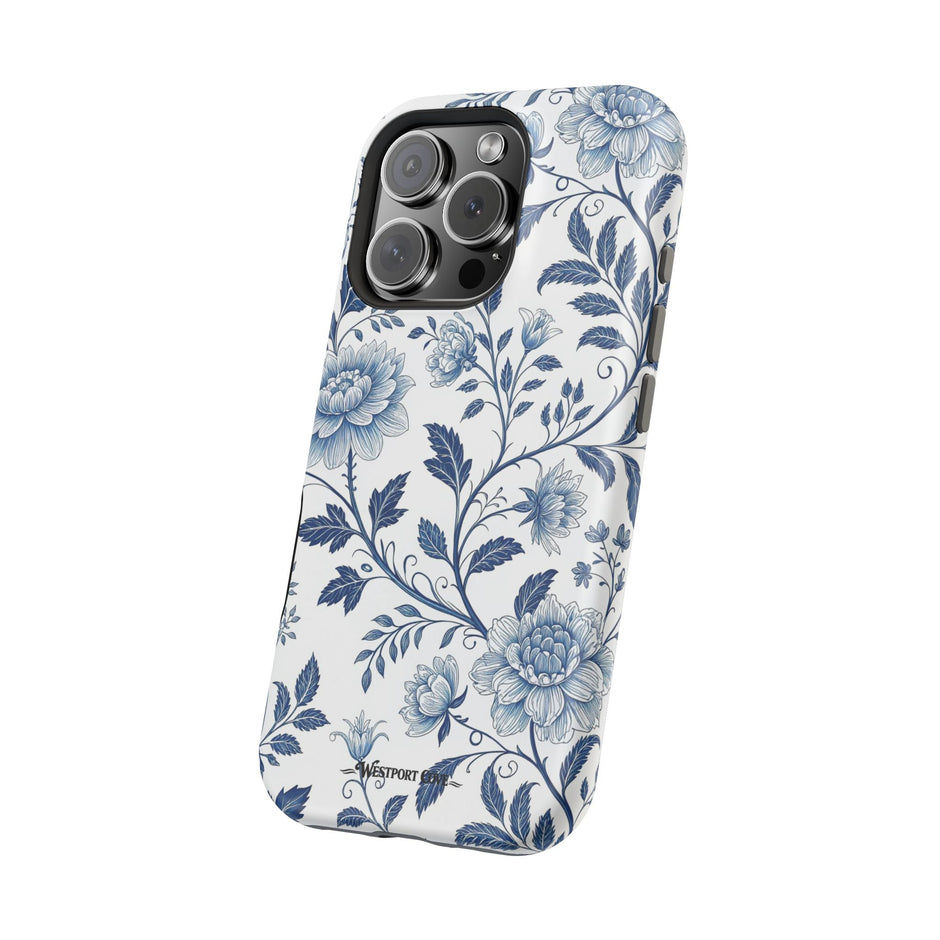 Floral Blue Porcelain - Extreme MagSafe Phone Case - Westport Cove