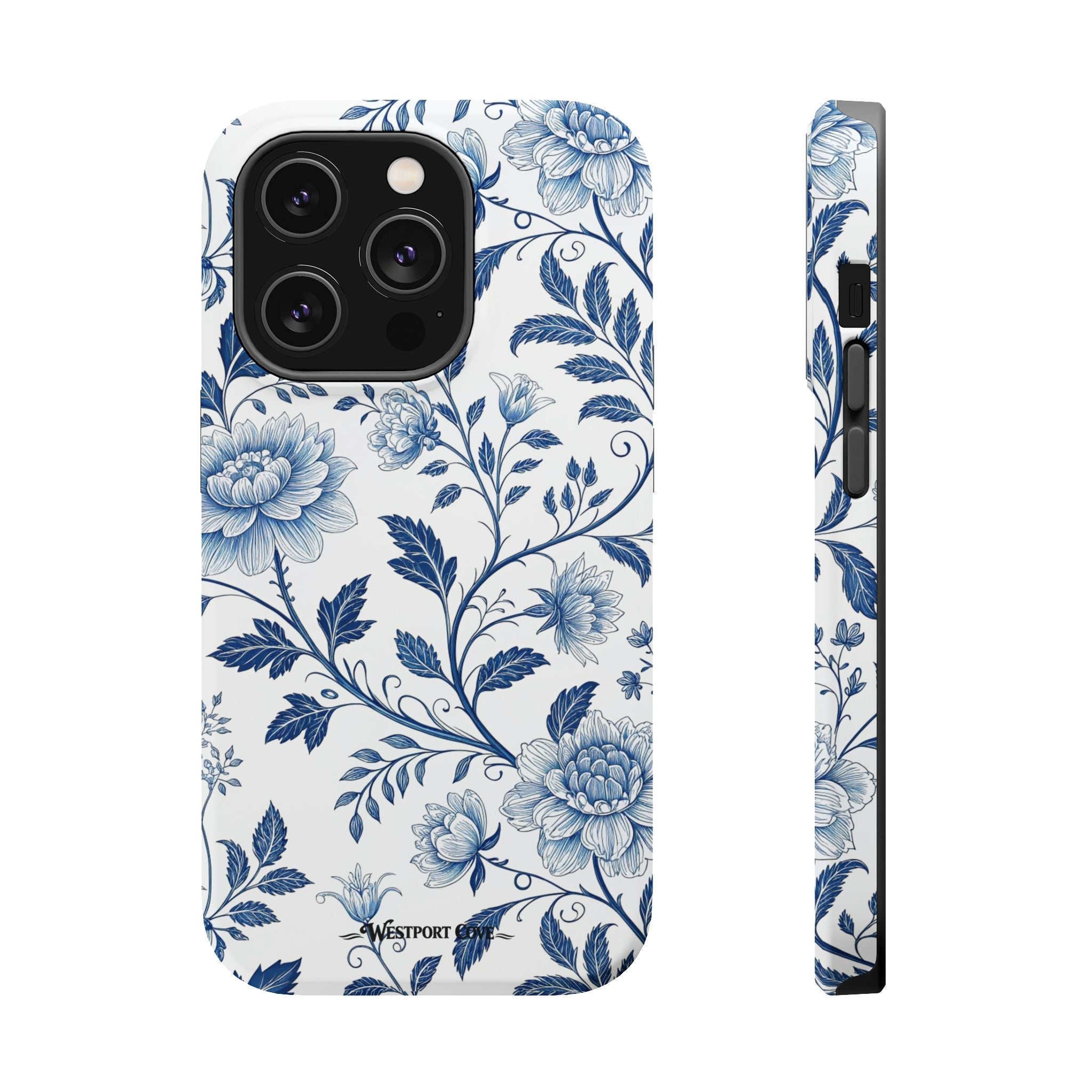 Floral Blue Porcelain - Extreme MagSafe Phone Case - Westport Cove