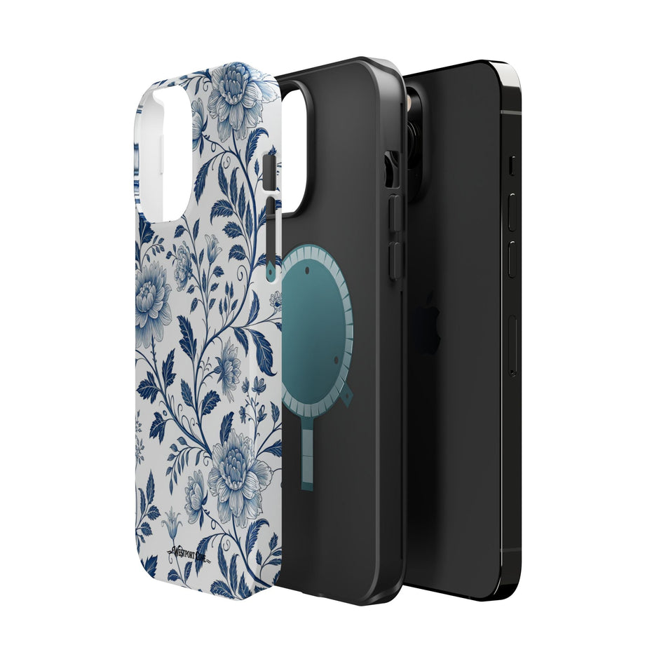 Floral Blue Porcelain - Extreme MagSafe Phone Case - Westport Cove