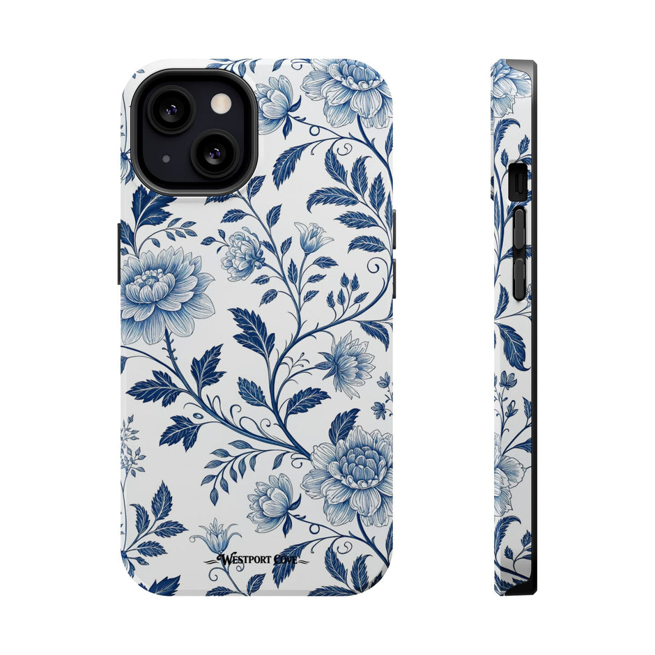 Floral Blue Porcelain - Extreme MagSafe Phone Case - Westport Cove
