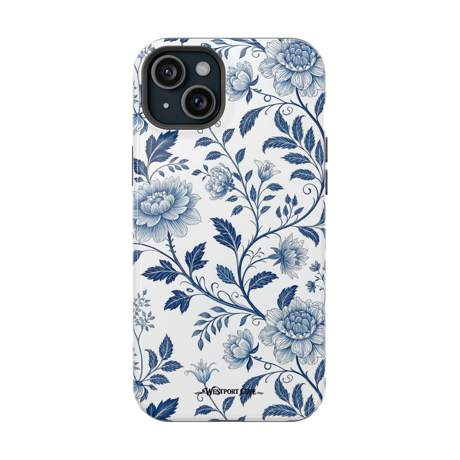 Floral Blue Porcelain - Extreme MagSafe Phone Case - Westport Cove
