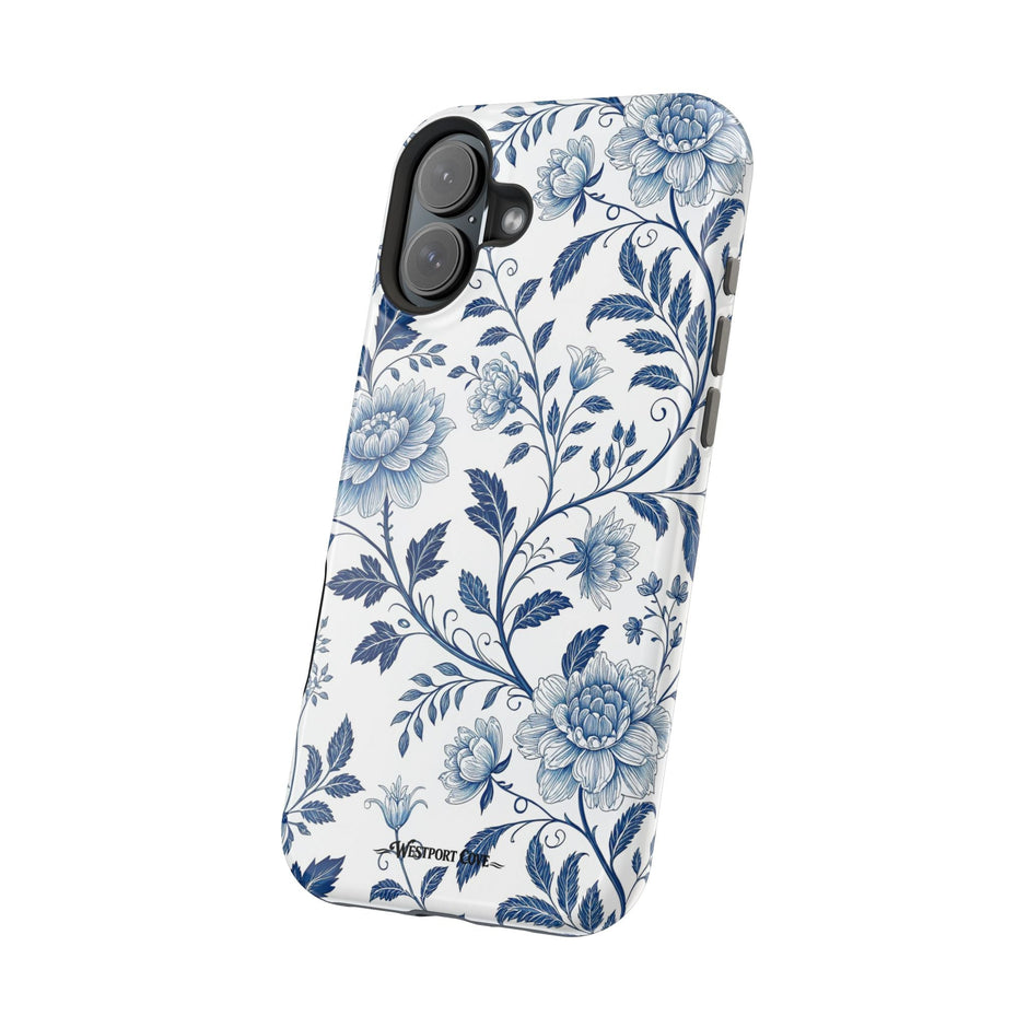 Floral Blue Porcelain - Extreme MagSafe Phone Case - Westport Cove