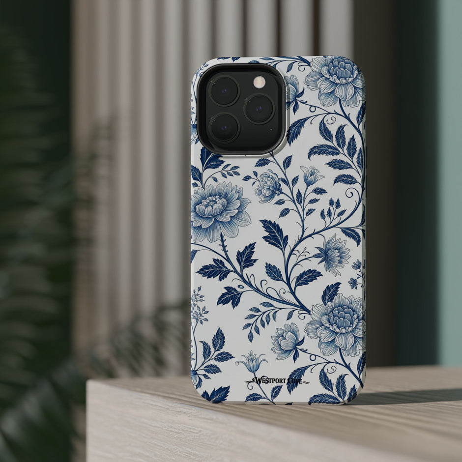 Floral Blue Porcelain - Extreme MagSafe Phone Case - Westport Cove