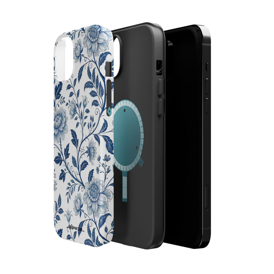 Floral Blue Porcelain - Extreme MagSafe Phone Case - Westport Cove