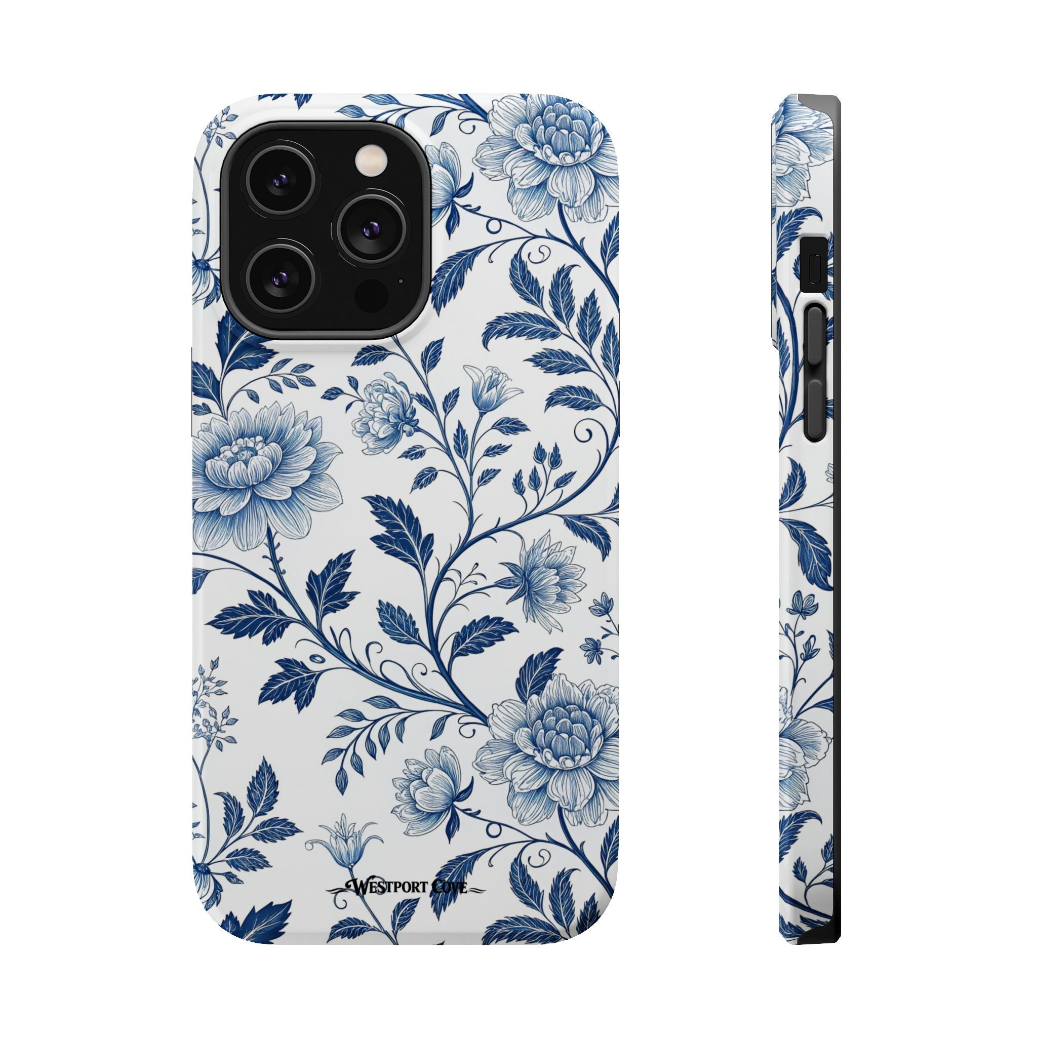 Floral Blue Porcelain - Extreme MagSafe Phone Case - Westport Cove