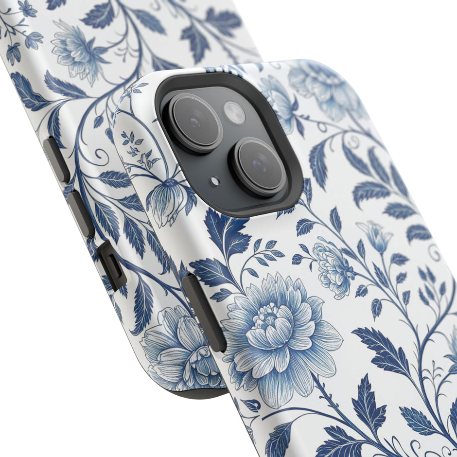 Floral Blue Porcelain - Extreme MagSafe Phone Case - Westport Cove