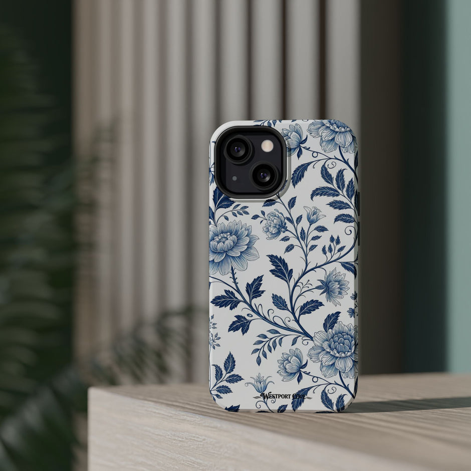Floral Blue Porcelain - Extreme MagSafe Phone Case - Westport Cove
