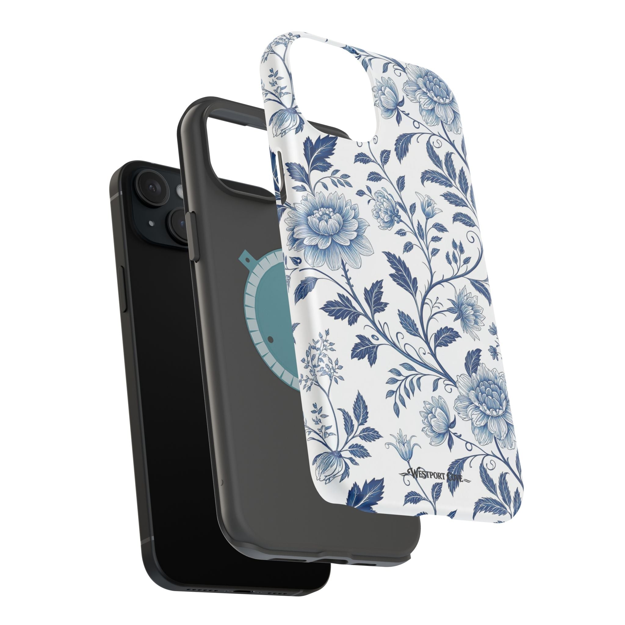 Floral Blue Porcelain - Extreme MagSafe Phone Case - Westport Cove