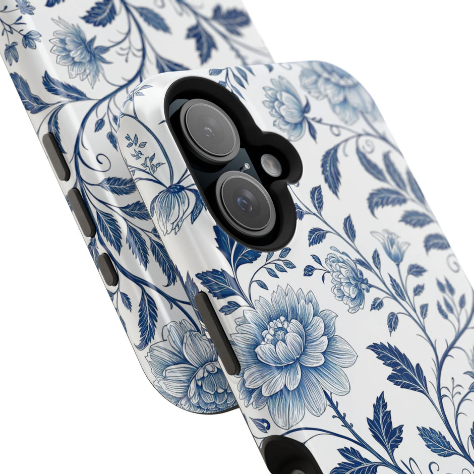 Floral Blue Porcelain - Extreme MagSafe Phone Case - Westport Cove