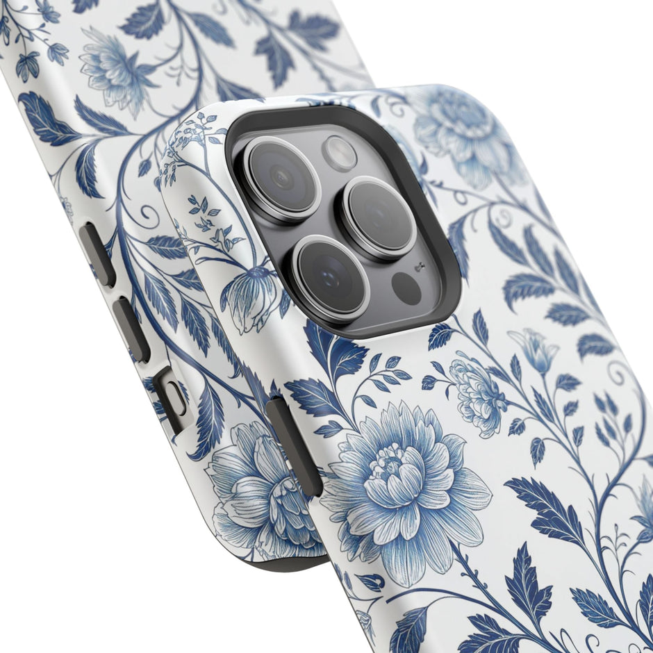 Floral Blue Porcelain - Extreme MagSafe Phone Case - Westport Cove