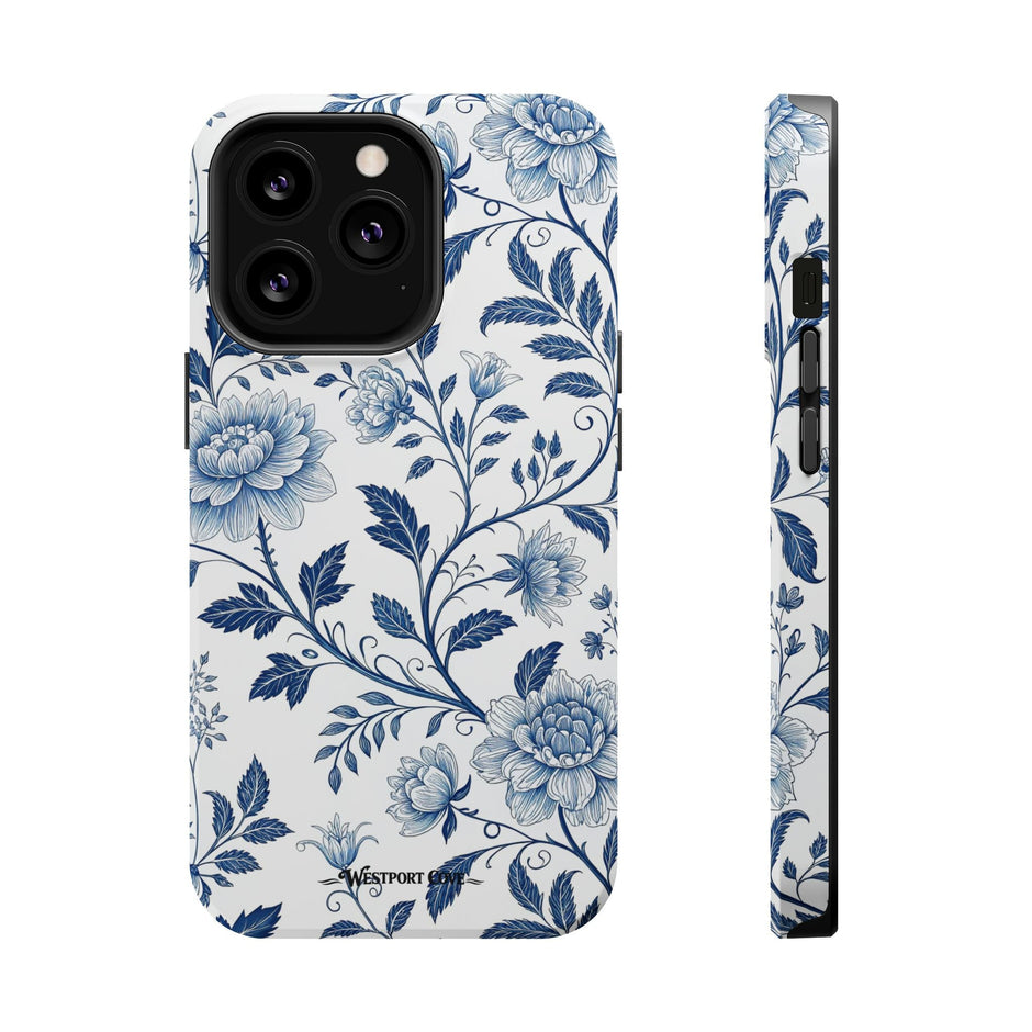 Floral Blue Porcelain - Extreme MagSafe Phone Case - Westport Cove