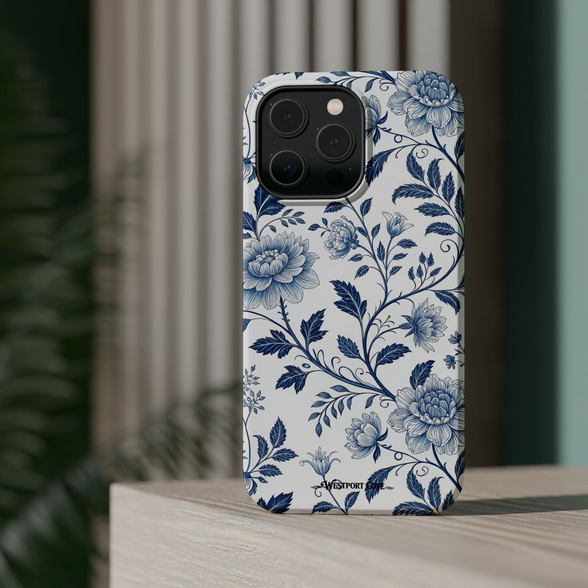 Floral Blue Porcelain - Extreme MagSafe Phone Case - Westport Cove