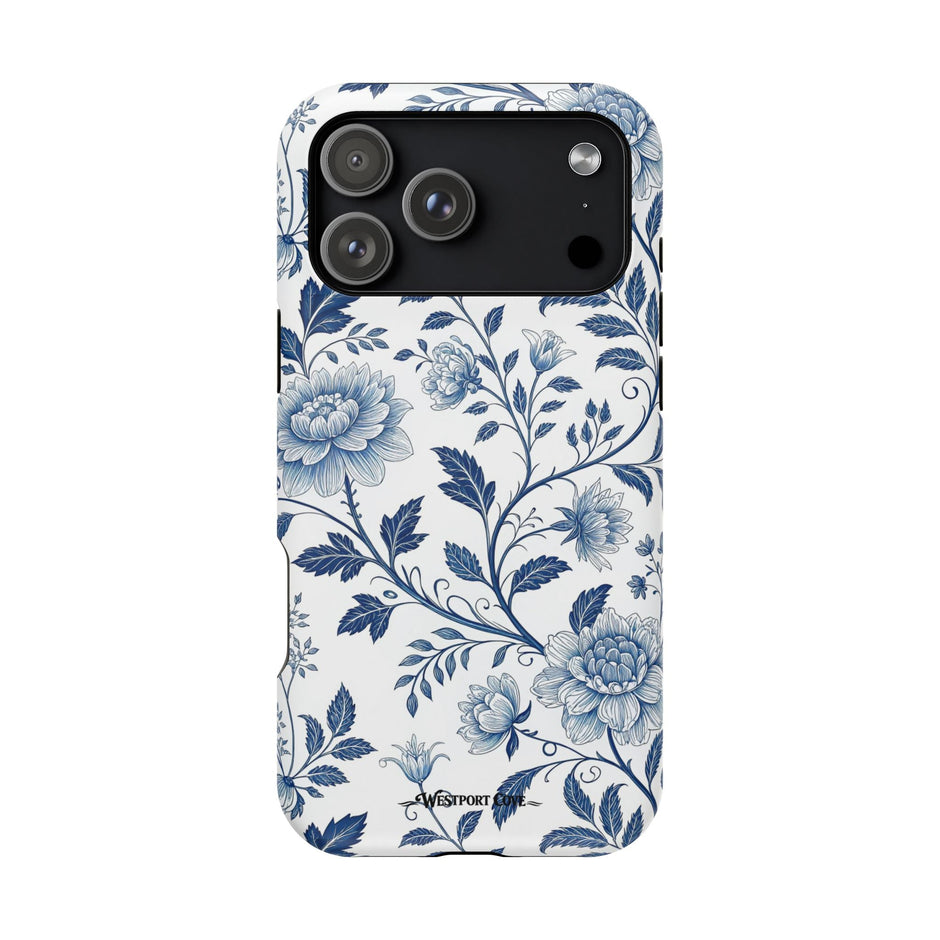 Floral Blue Porcelain - Extreme MagSafe Phone Case - Westport Cove