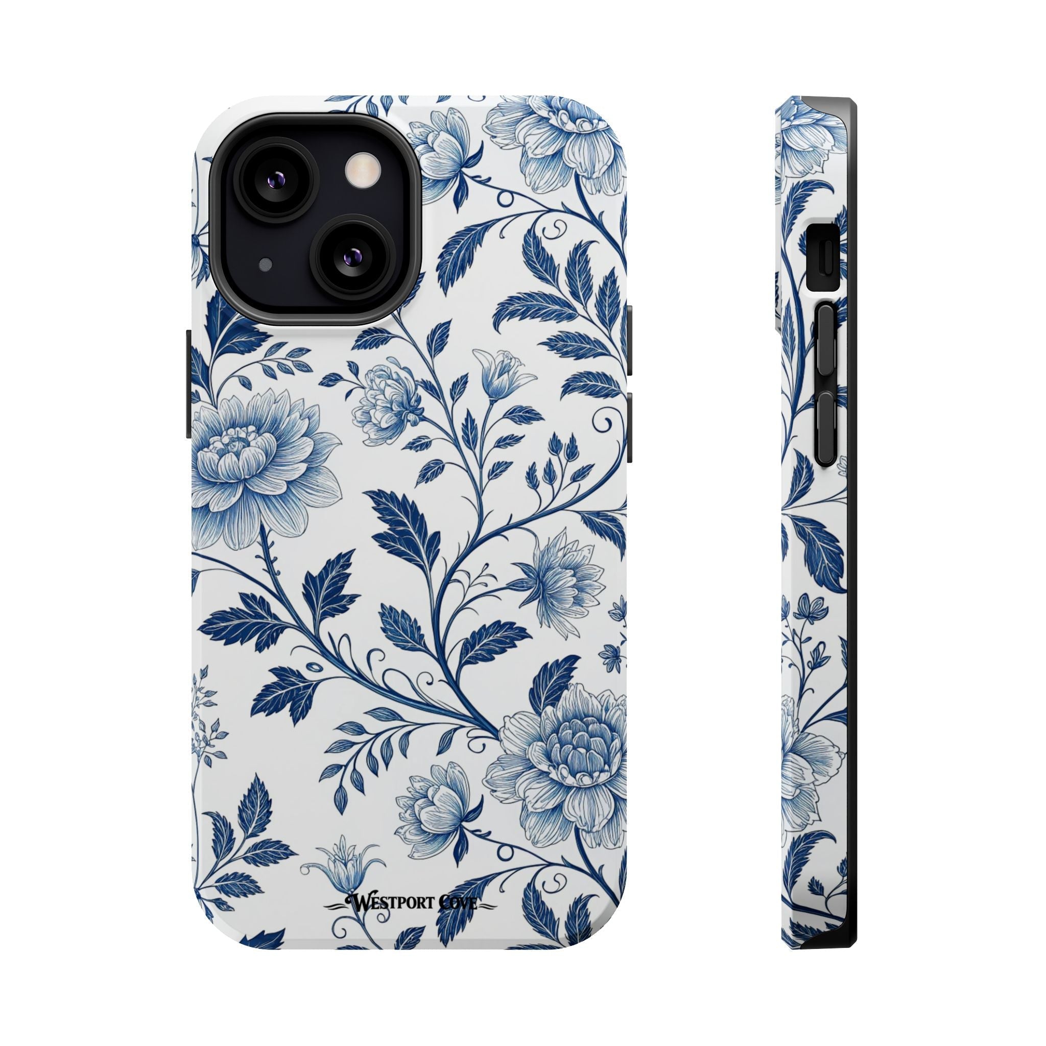 Floral Blue Porcelain - Extreme MagSafe Phone Case - Westport Cove