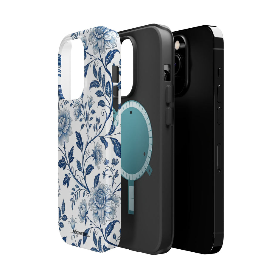 Floral Blue Porcelain - Extreme MagSafe Phone Case - Westport Cove