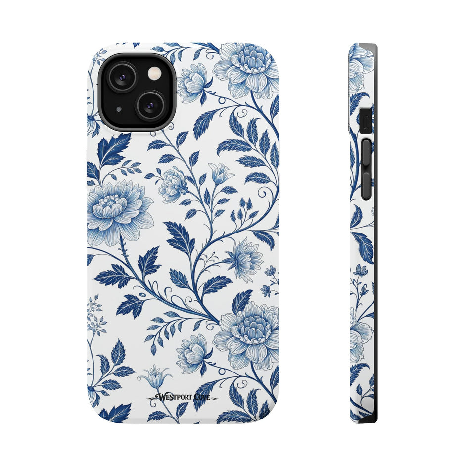 Floral Blue Porcelain - Extreme MagSafe Phone Case - Westport Cove