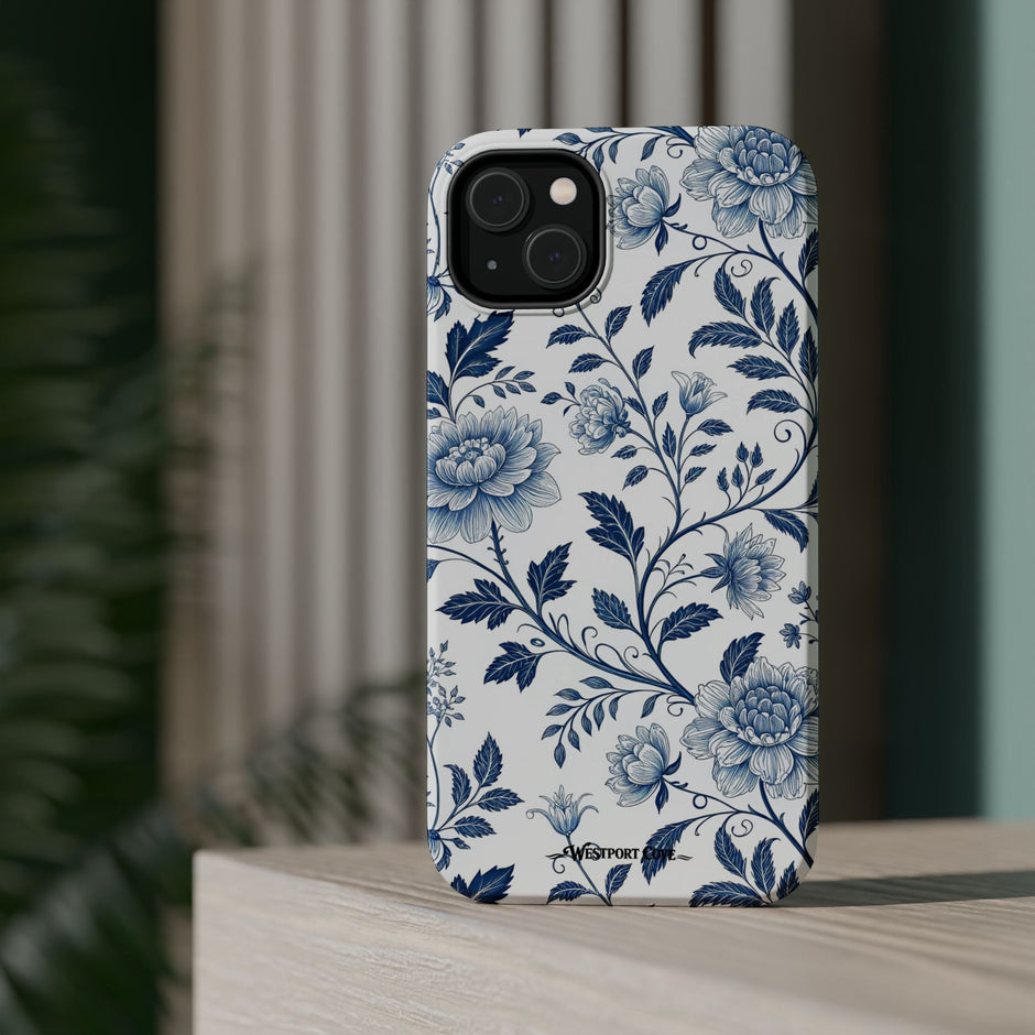 Floral Blue Porcelain - Extreme MagSafe Phone Case - Westport Cove