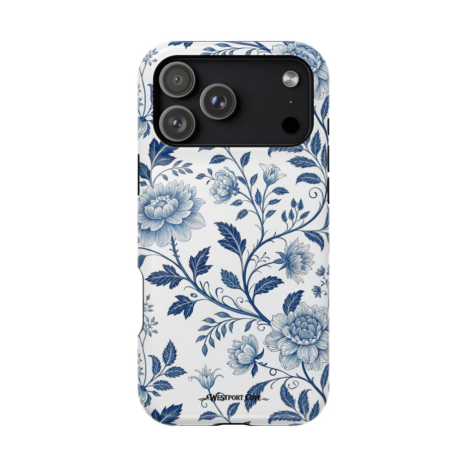 Floral Blue Porcelain - Extreme MagSafe Phone Case - Westport Cove
