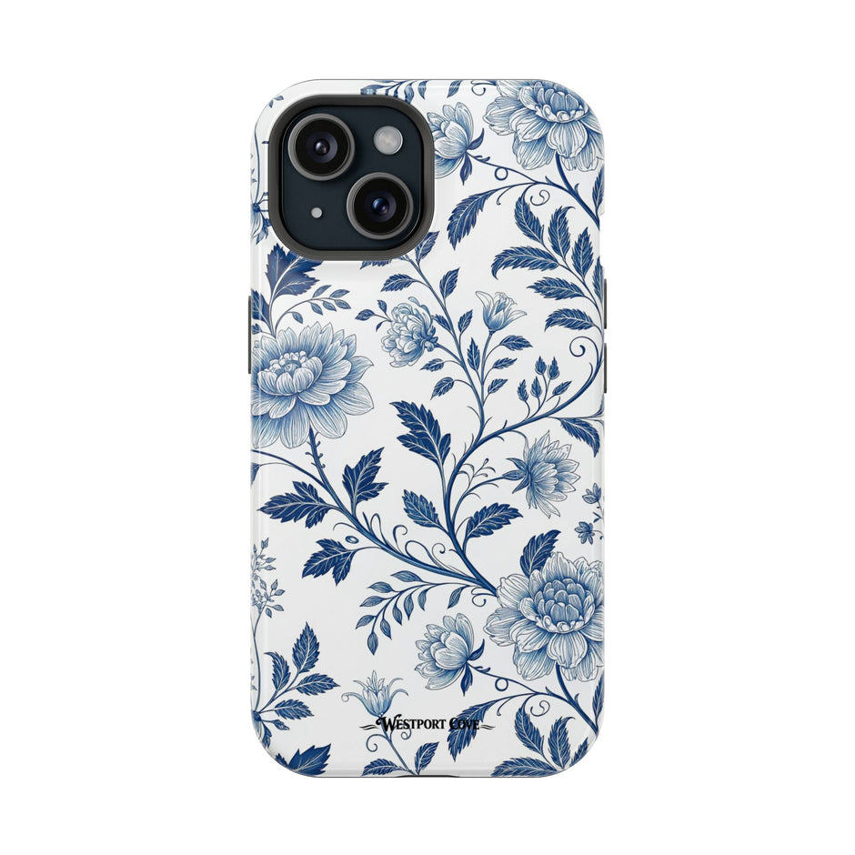 Floral Blue Porcelain - Extreme MagSafe Phone Case - Westport Cove