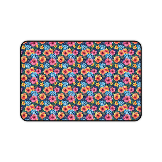 Floral Hibiscus Desk Mat — Vibrant Tropical Mousepad for Home Office - Westport Cove