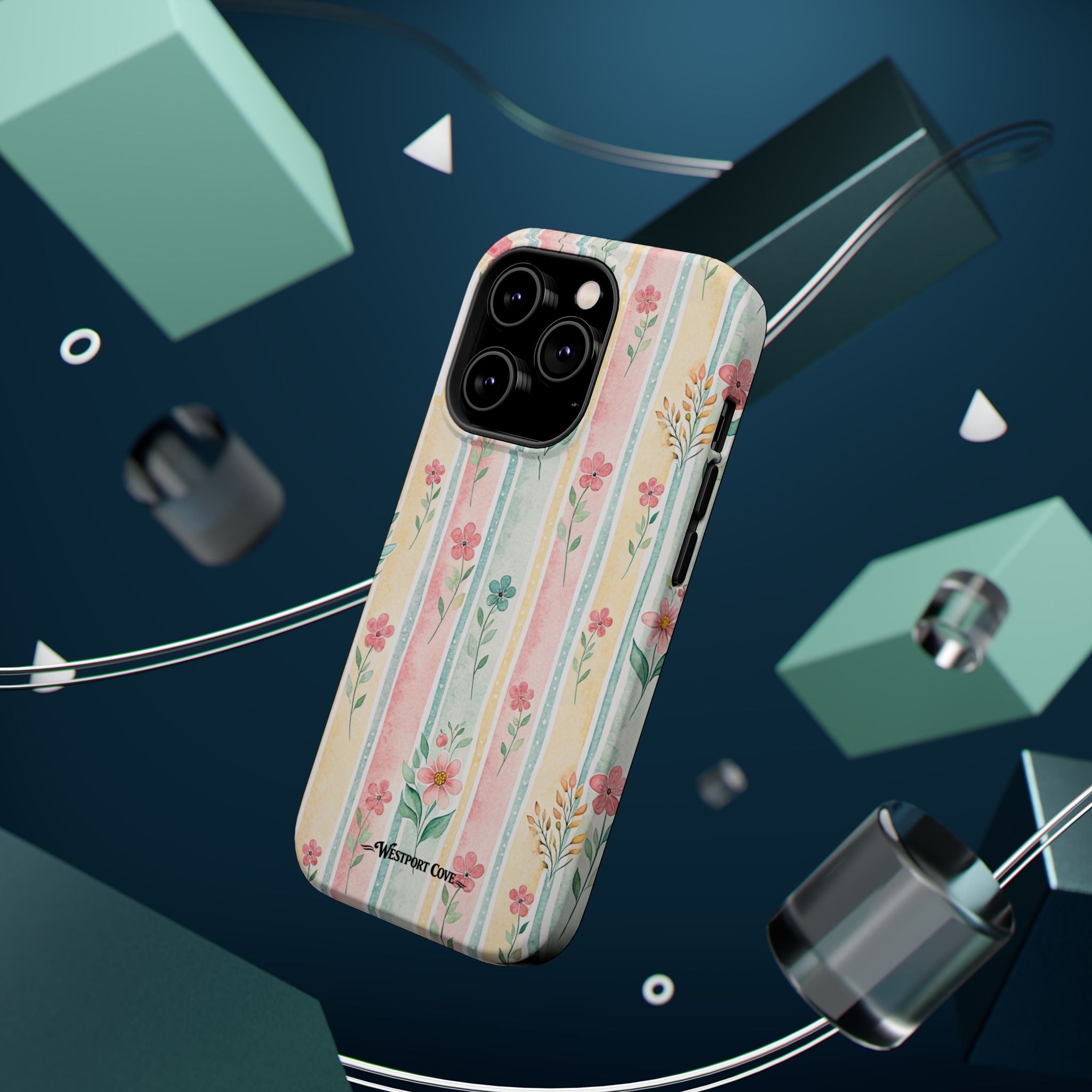 Floral Stripe - Extreme MagSafe Phone Case - Westport Cove