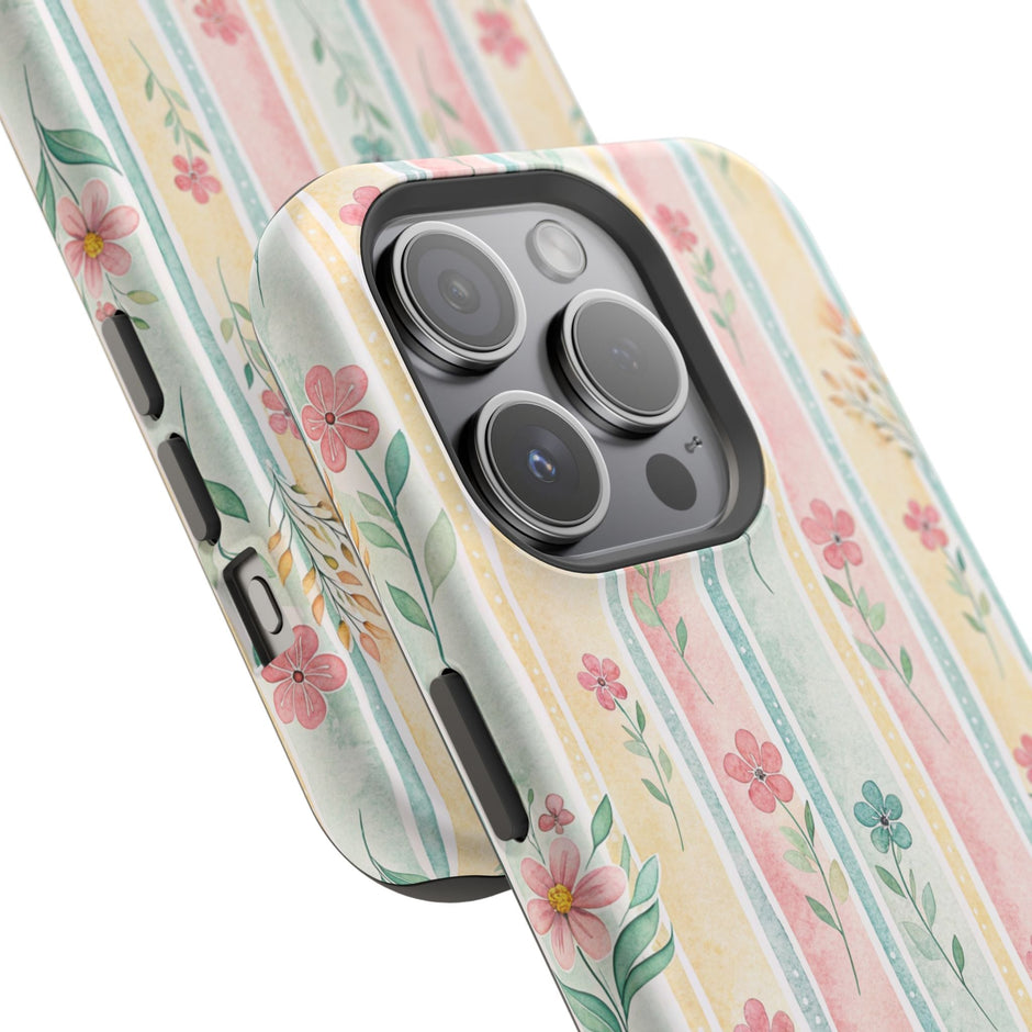 Floral Stripe - Extreme MagSafe Phone Case - Westport Cove