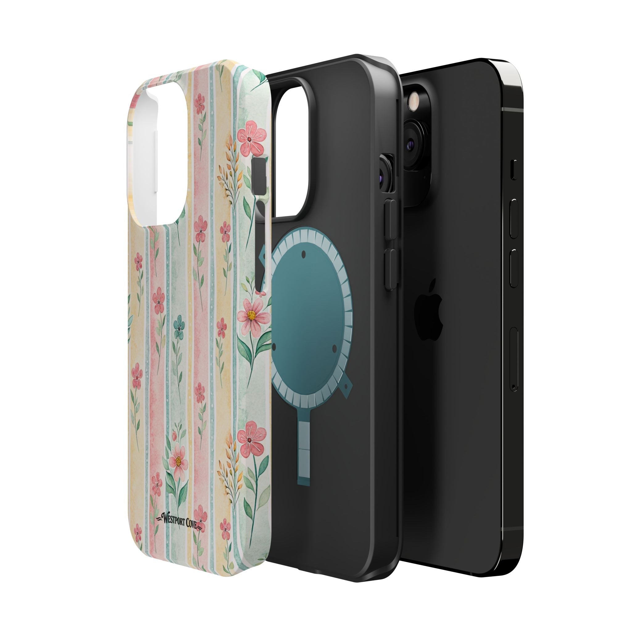 Floral Stripe - Extreme MagSafe Phone Case - Westport Cove