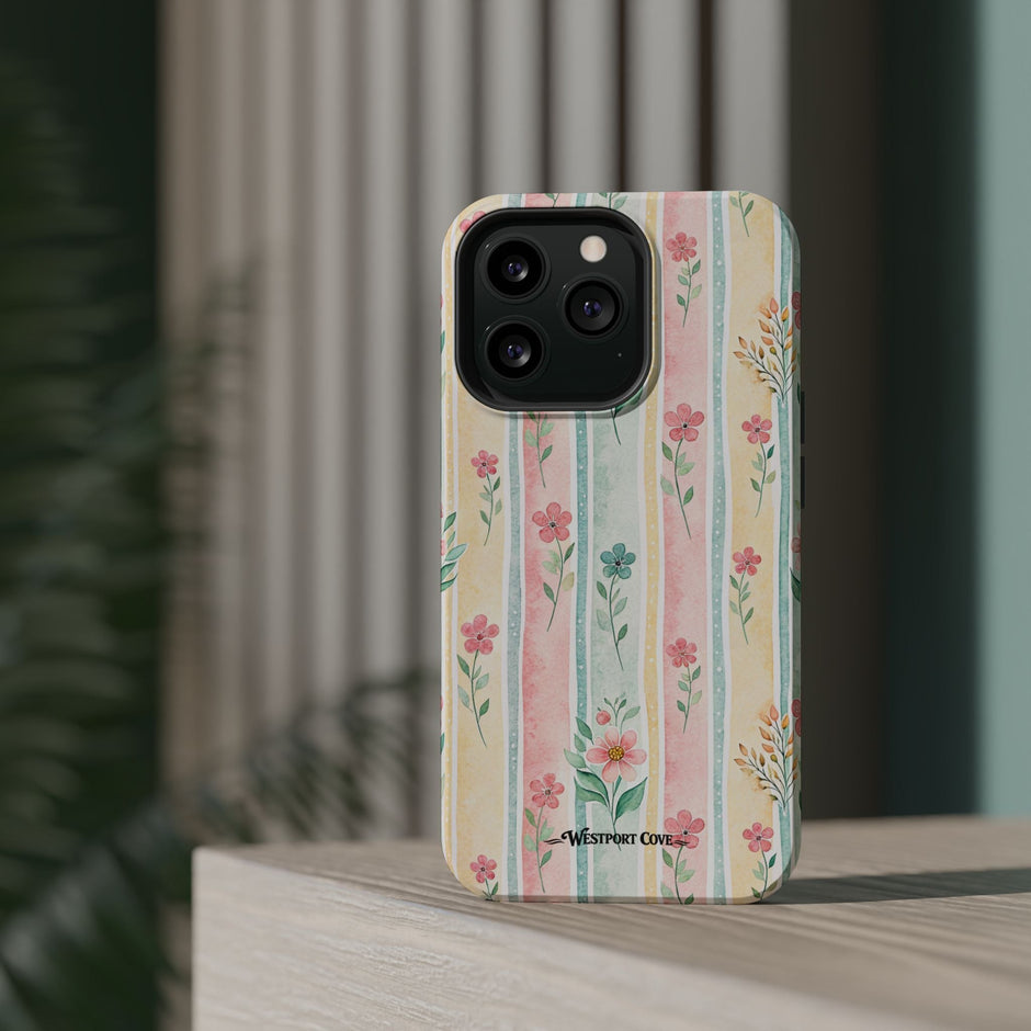 Floral Stripe - Extreme MagSafe Phone Case - Westport Cove