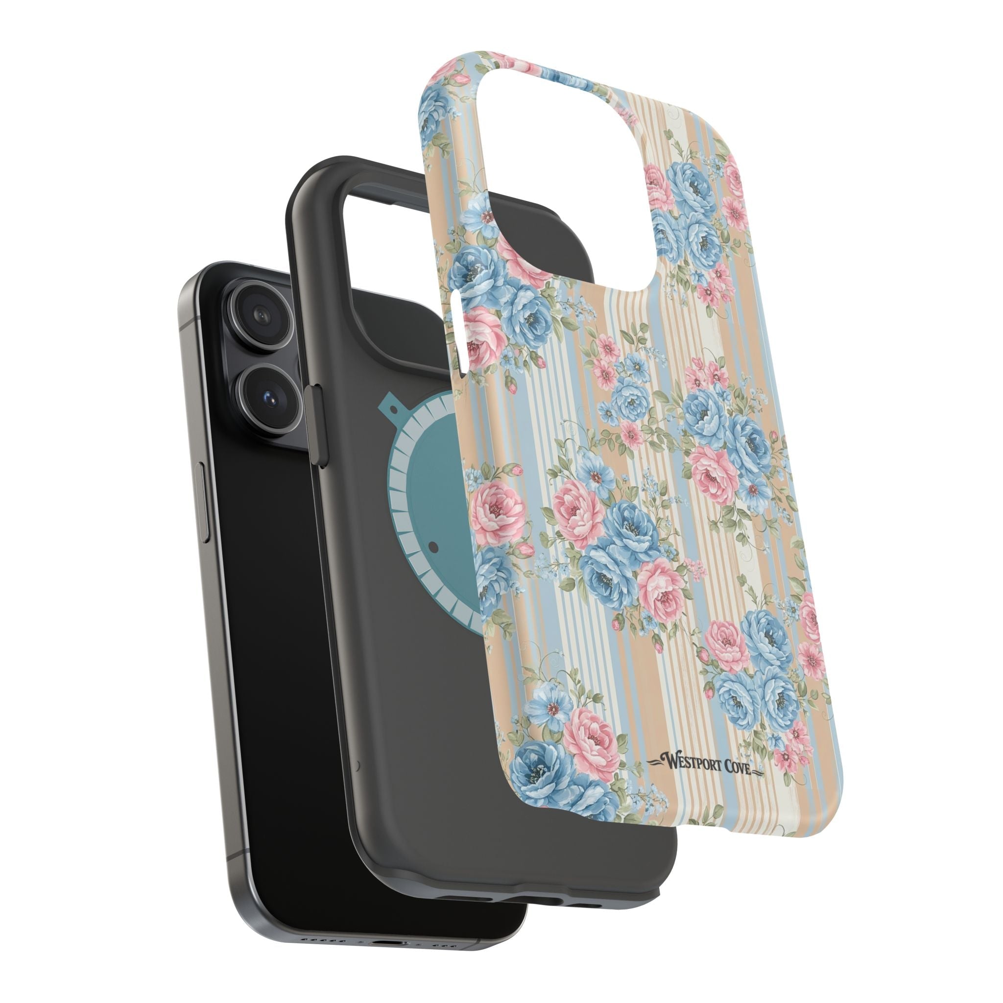 Floral Vintage Stripe - Extreme MagSafe Phone Case - Westport Cove