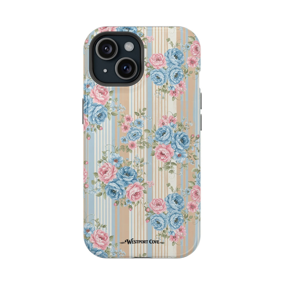 Floral Vintage Stripe - Extreme MagSafe Phone Case - Westport Cove