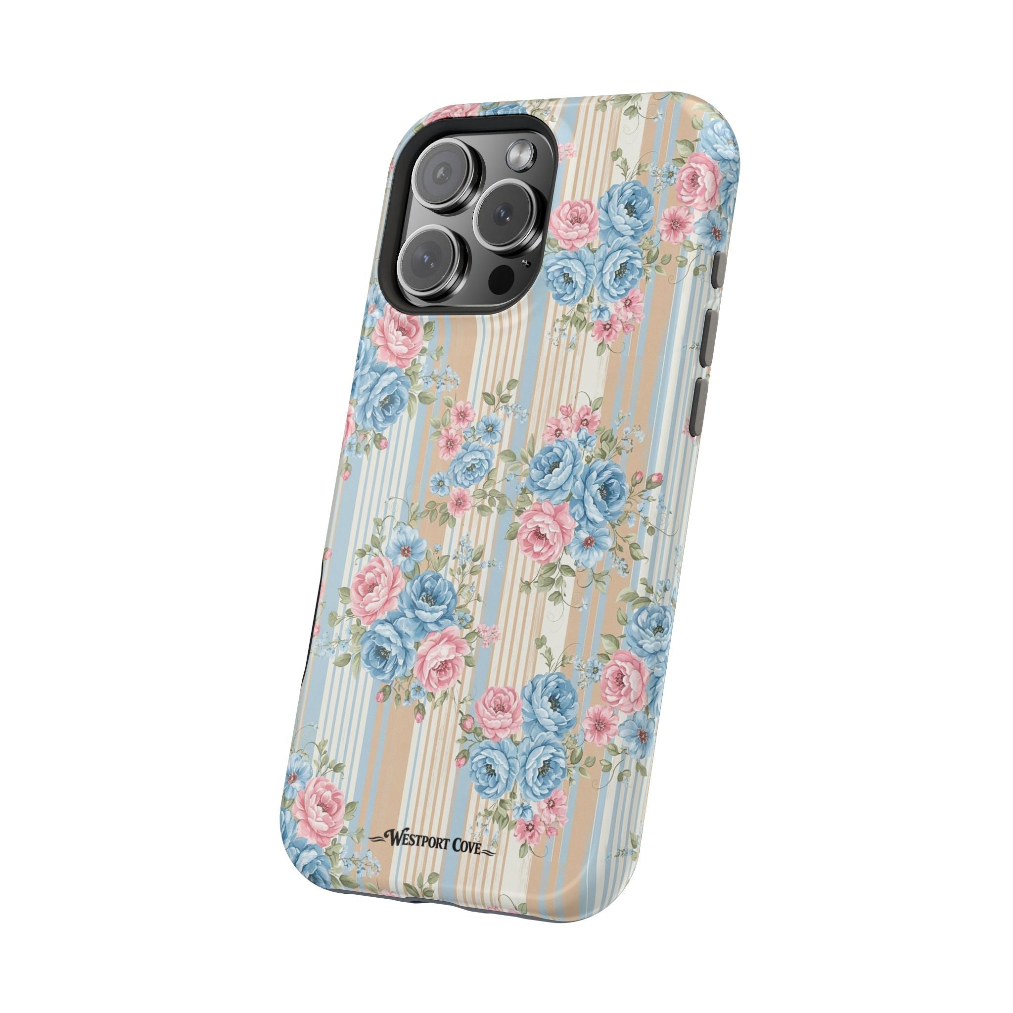 Floral Vintage Stripe - Extreme MagSafe Phone Case - Westport Cove