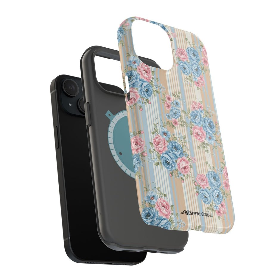 Floral Vintage Stripe - Extreme MagSafe Phone Case - Westport Cove