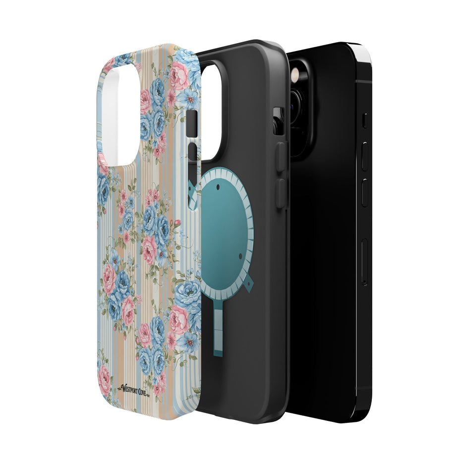 Floral Vintage Stripe - Extreme MagSafe Phone Case - Westport Cove