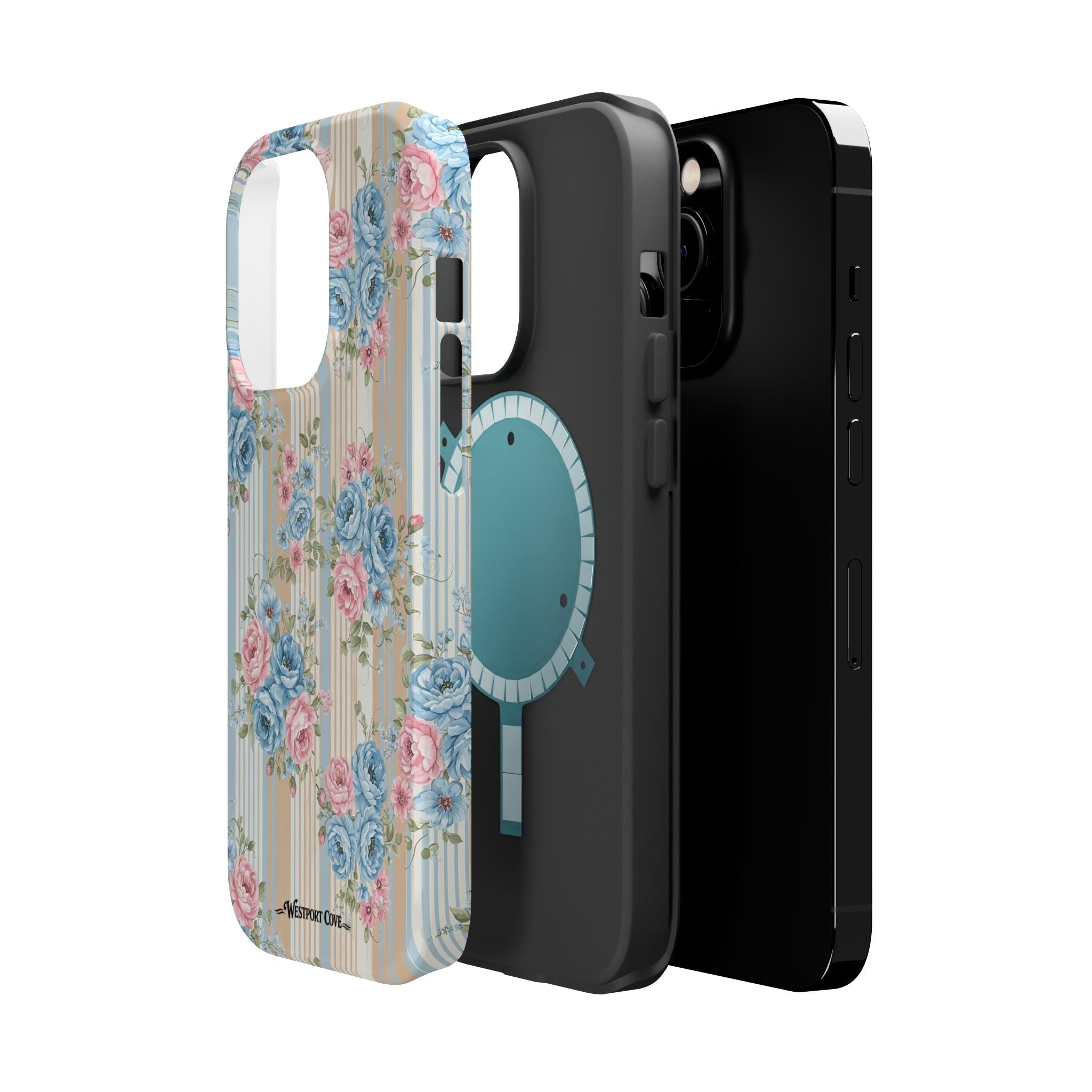 Floral Vintage Stripe - Extreme MagSafe Phone Case - Westport Cove