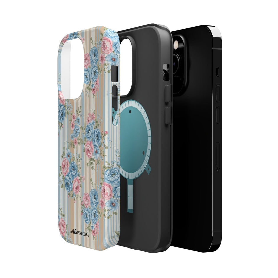 Floral Vintage Stripe - Extreme MagSafe Phone Case - Westport Cove