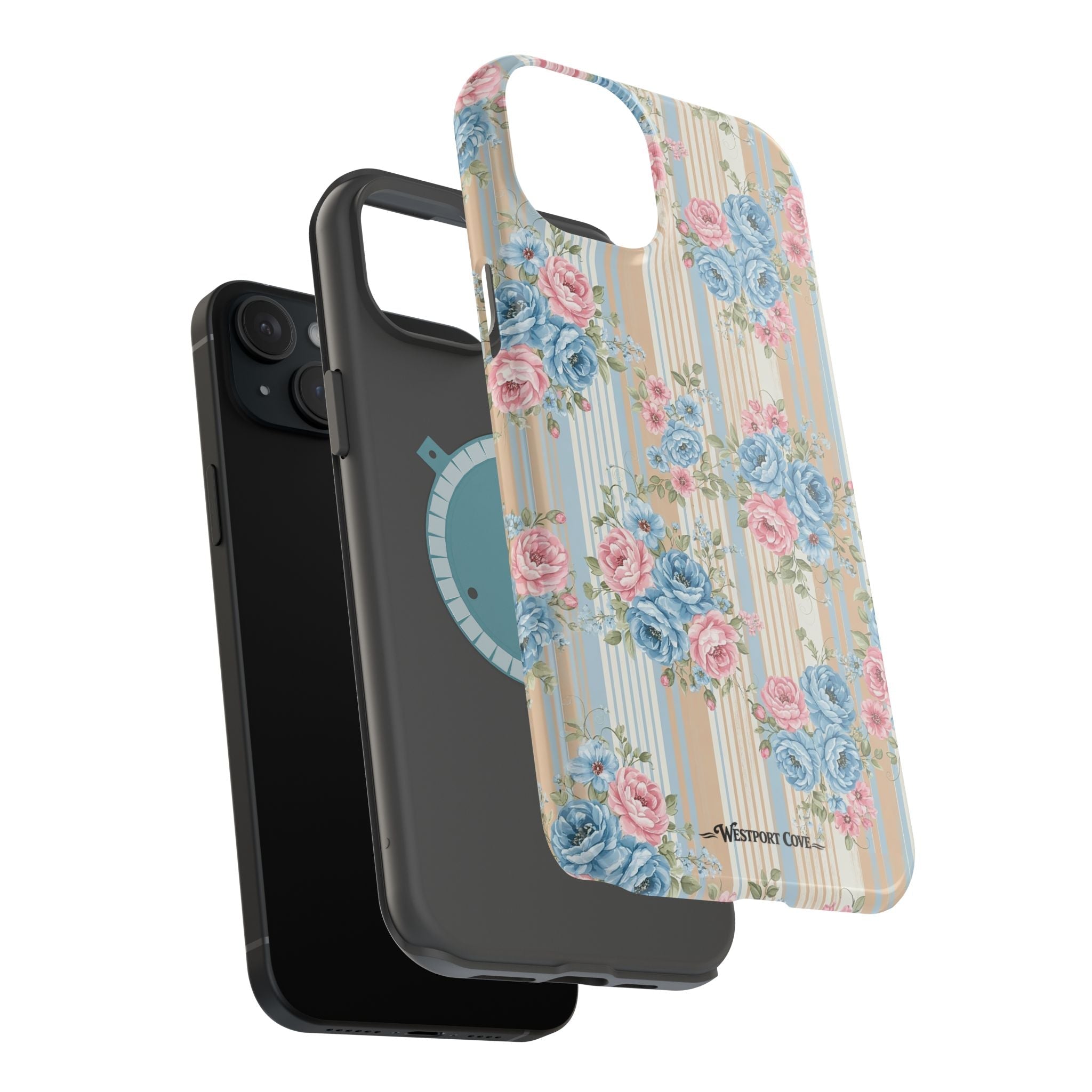 Floral Vintage Stripe - Extreme MagSafe Phone Case - Westport Cove