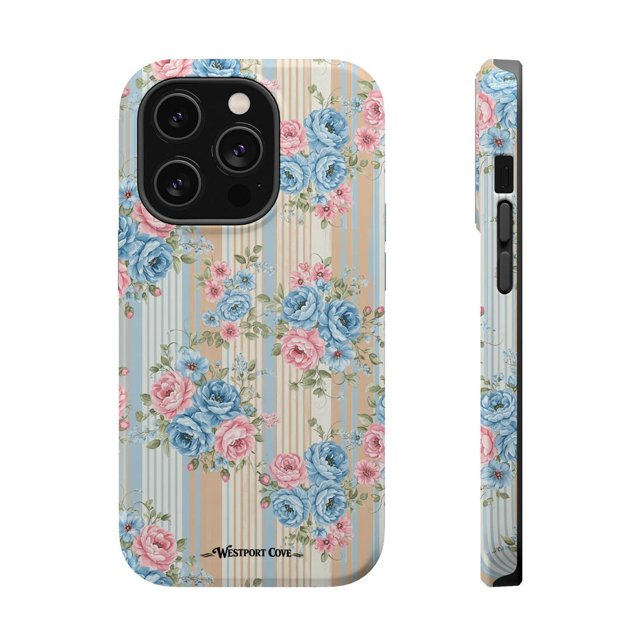 Floral Vintage Stripe - Extreme MagSafe Phone Case - Westport Cove