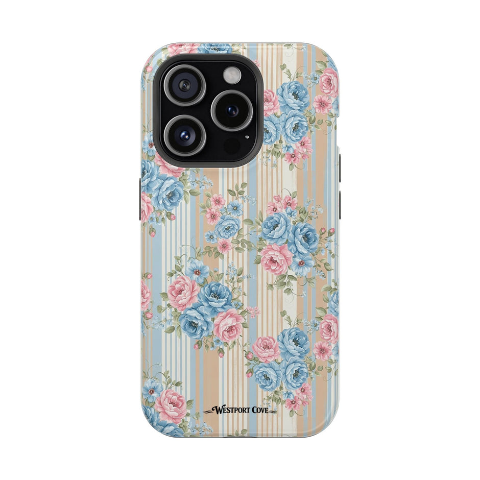 Floral Vintage Stripe - Extreme MagSafe Phone Case - Westport Cove