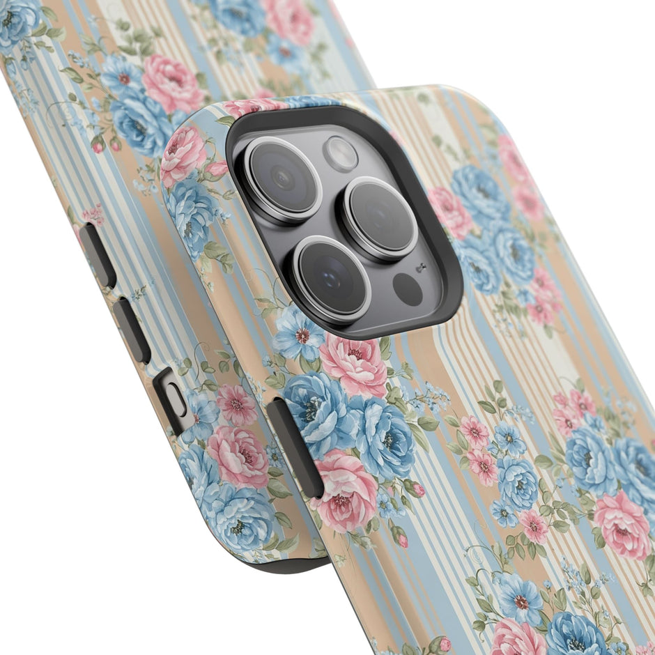 Floral Vintage Stripe - Extreme MagSafe Phone Case - Westport Cove