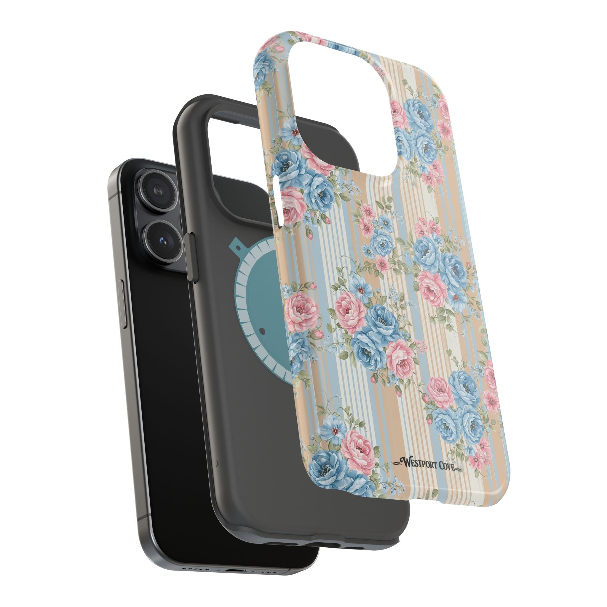 Floral Vintage Stripe - Extreme MagSafe Phone Case - Westport Cove