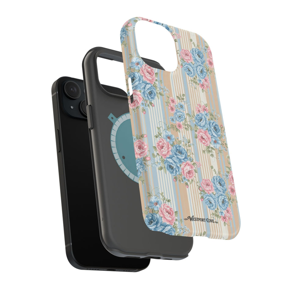Floral Vintage Stripe - Extreme MagSafe Phone Case - Westport Cove