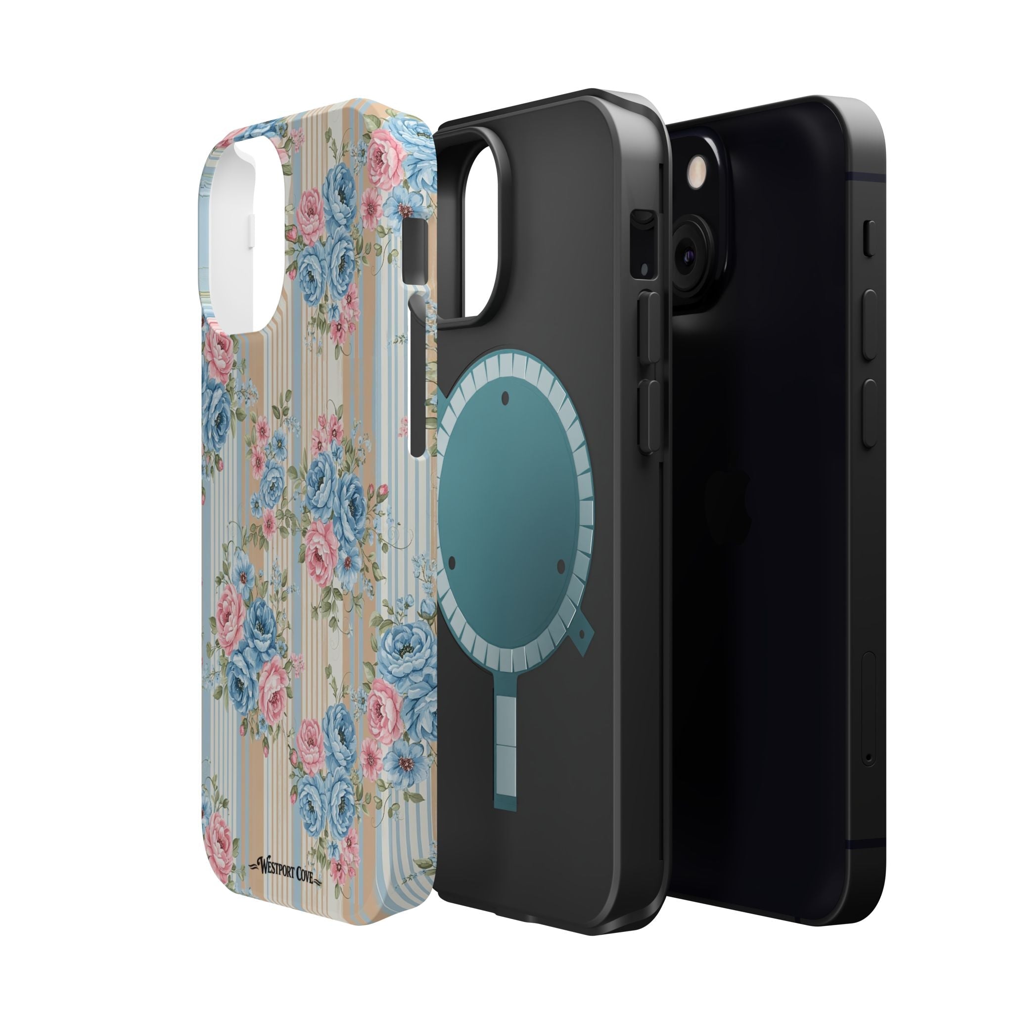 Floral Vintage Stripe - Extreme MagSafe Phone Case - Westport Cove