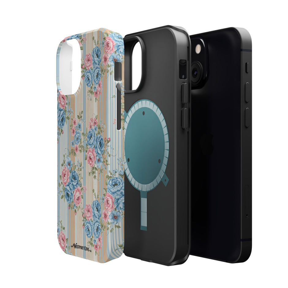 Floral Vintage Stripe - Extreme MagSafe Phone Case - Westport Cove