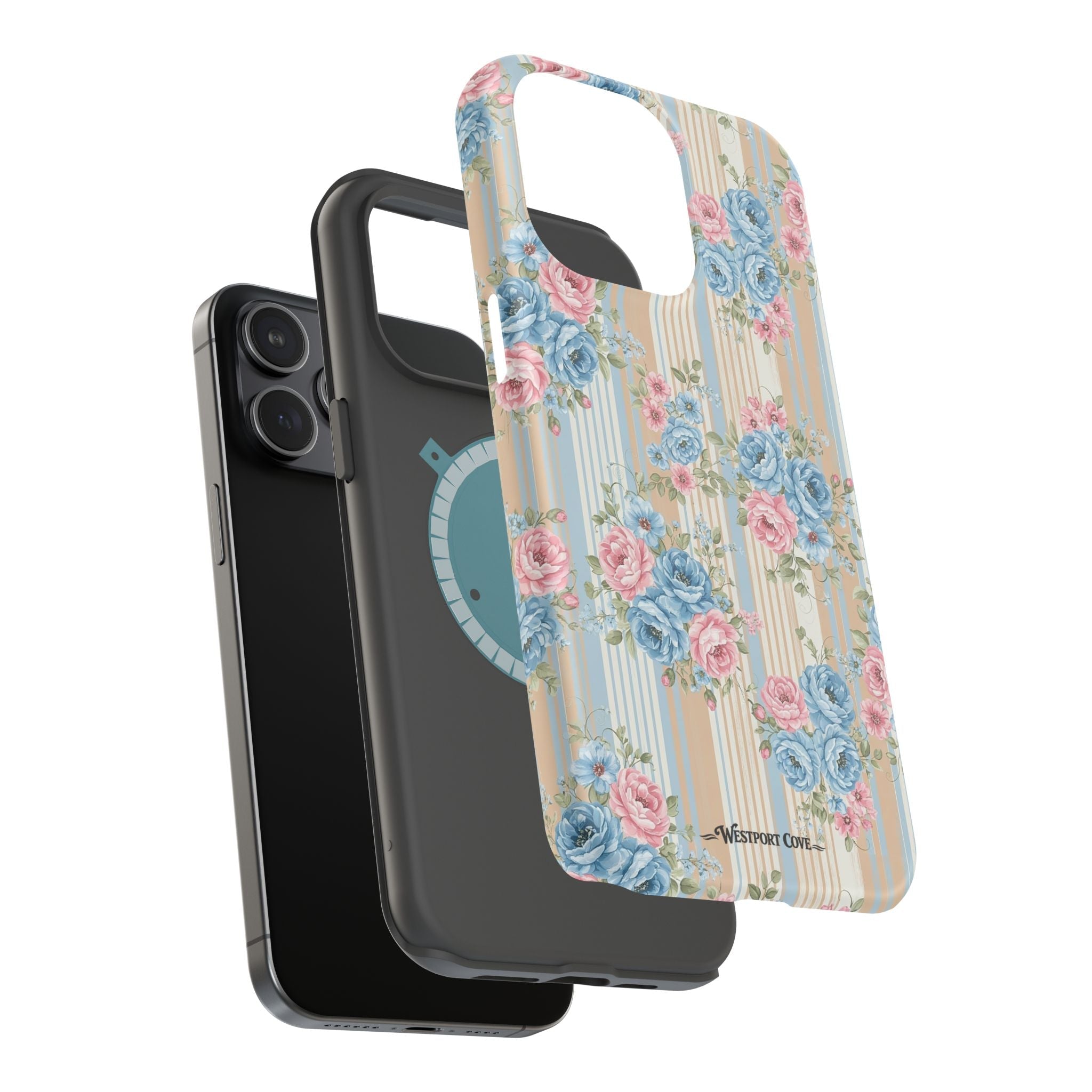 Floral Vintage Stripe - Extreme MagSafe Phone Case - Westport Cove
