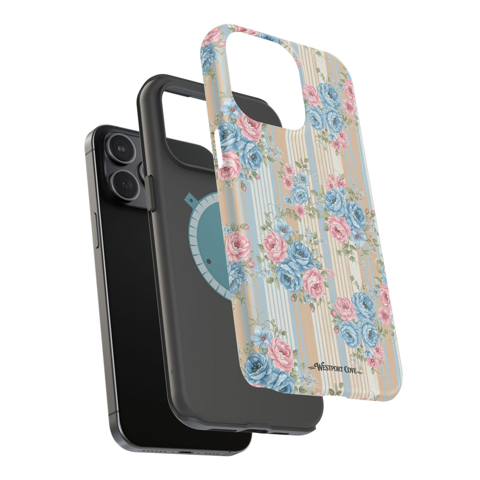 Floral Vintage Stripe - Extreme MagSafe Phone Case - Westport Cove