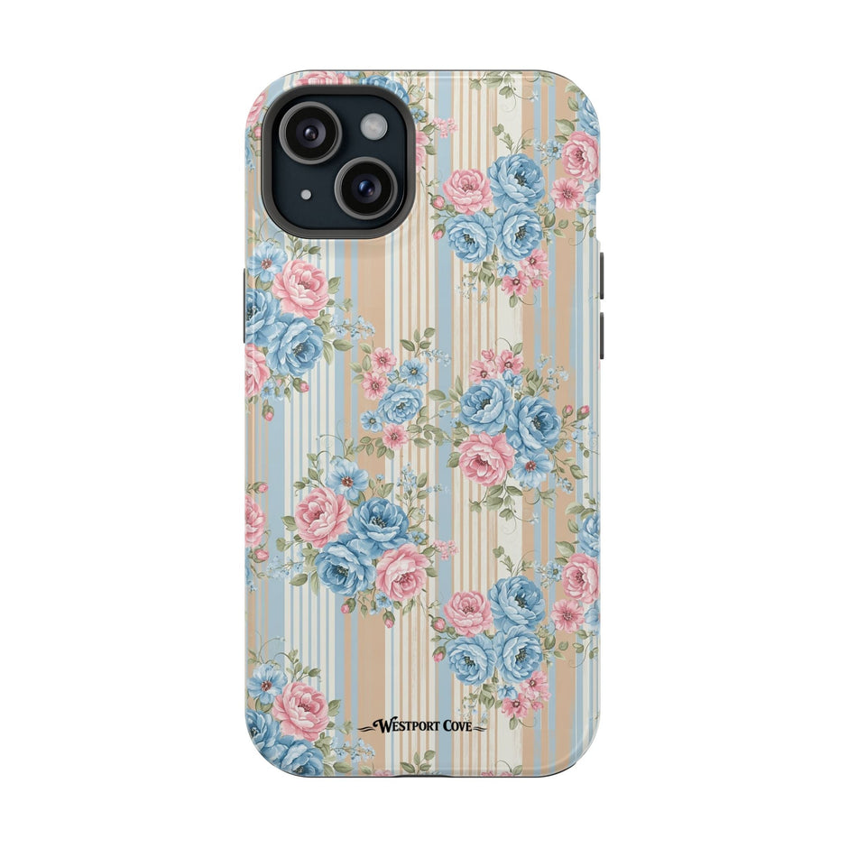 Floral Vintage Stripe - Extreme MagSafe Phone Case - Westport Cove