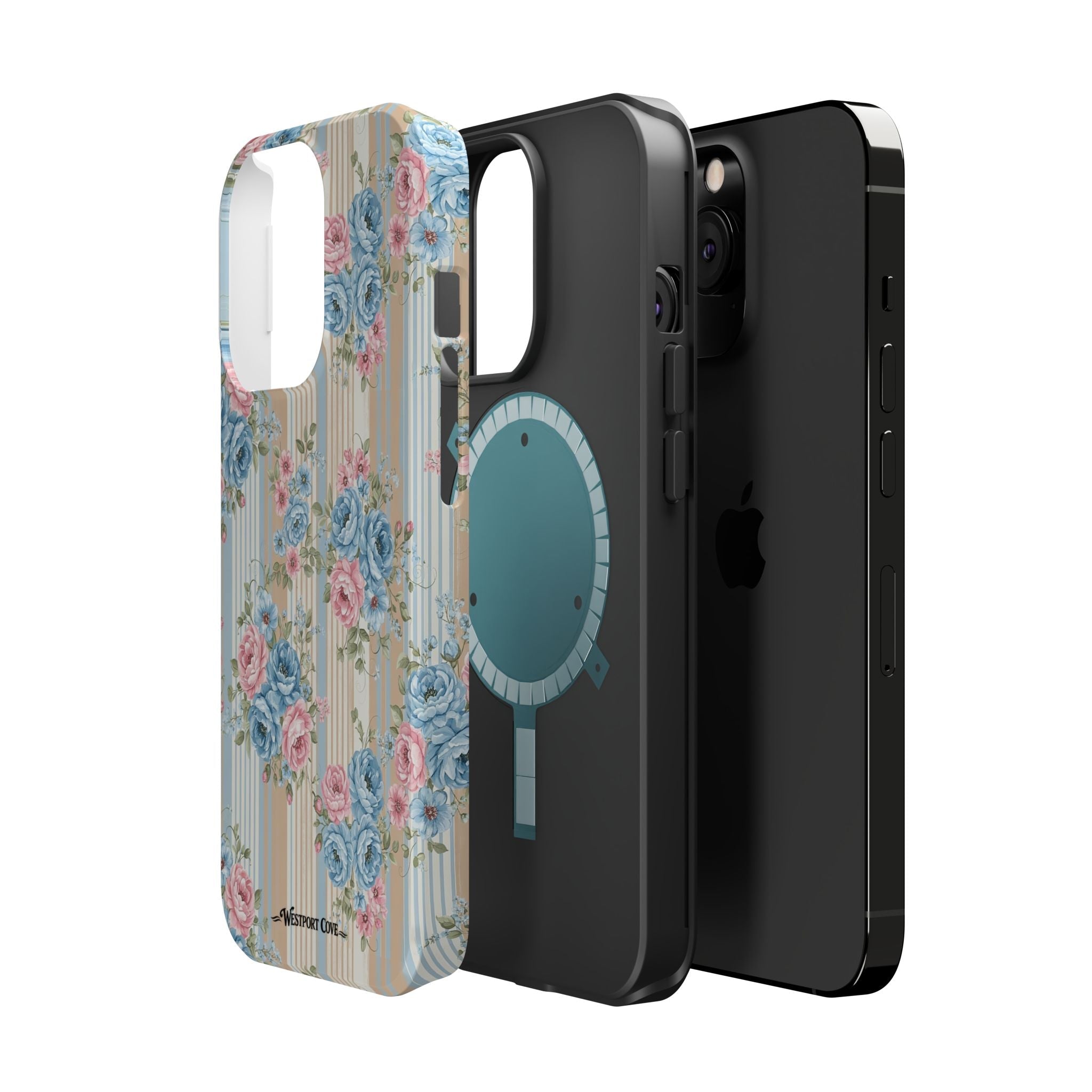 Floral Vintage Stripe - Extreme MagSafe Phone Case - Westport Cove